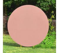Neel Blue Round Polyester Spandex Arch Stand Backdrop Cover Garden Arbors Cover, Rose Gold - 180Cm