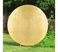 Neel Blue Round Polyester Spandex Arch Stand Backdrop Cover Garden Arbors Cover, Shiny Gold - 180Cm