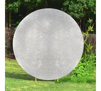 Neel Blue Round Polyester Spandex Arch Stand Backdrop Cover Garden Arbors Cover, Shiny Silver - 180Cm
