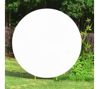 Neel Blue Round Polyester Spandex Arch Stand Backdrop Cover Garden Arbors Cover, White - 150Cm