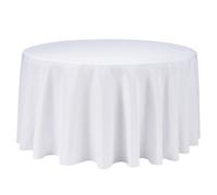 Neel Blue Round Tablecloth 274Cm - White (Pack Of 10)