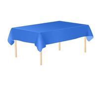 Neel Blue Royal Blue Plastic Table Cover, Disposable Wipe Clean Waterproof Tablecloth - 54"x72"
