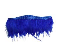 Neel Blue Royal Blue Rooster Feathers Fringe For Costumes, Dress, 2 Metres