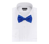 Neel Blue Royal Blue Satin Polyester Bow Tie For Casual & Formal Wear, Wedding Party Accessory