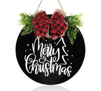 Neel Blue Rustic Mdf Christmas Hanging Sign - 29.5Cm