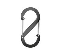 Neel Blue S Carabiner Keyring Clip, Small Dual Spring Opening Keychain Clip Locking Hook - Black 5Pcs