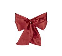 Neel Blue Satin Chair Sashes for Weddings Birthday Party Decoration, 7" x 108" in Burgundy Neel Blue Burgundy