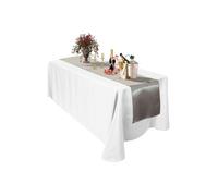 Neel Blue Satin Table Runner, 11" x 108" in Silver Neel Blue Silver