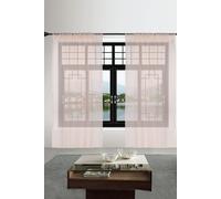 Neel Blue Semi-Transparent Voile Curtain, Pair Window Curtain 2 Panel in Cream | Size: 140 cm width x 220 cm drop Neel Blue Cream 140 cm width x 220 cm drop