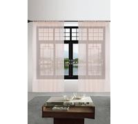 Neel Blue Semi-Transparent Voile Curtain, Pair Window Curtain 2 Panel in Cream | Size: 142 cm width x 229 cm drop Neel Blue Cream 142 cm width x 229 cm drop