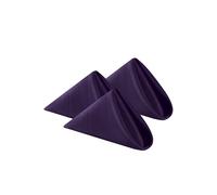 Neel Blue Set of 10 Cotton Polyester Napkins with Hemmed Edges, 20 Inch in Purple Neel Blue Purple