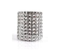 Neel Blue Set of 10 Napkin Rings Holder Stripe Buckle for Table Decoration, 13cm x 4cm in Silver | Size: 13 cm x 4 cm Neel Blue Silver 13 cm x 4 cm