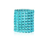 Neel Blue Set of 10 Napkin Rings Holder Stripe Buckle for Table Decoration, 13cm x 4cm in Turquoise | Size: 13 cm x 4 cm Neel Blue Turquoise 13 cm x 4 cm