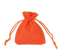 Neel Blue Set Of 10Pcs Burlap Gift Bag With Drawstring Small Candy Bags, Orange - 7X9Cm