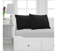 Neel Blue Set Of 2 Square Cushion Covers, Black Crushed Velvet Pillow Case, 45Cm X 45Cm