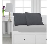 Neel Blue Set Of 2 Square Cushion Covers, Dark Grey Crushed Velvet Pillow Case, 45Cm X 45Cm