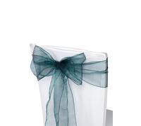 Neel Blue Set of 25 Organza Sashes Wider Fuller Bow for Party Decoration, 17cm x 280cm in Pale Green | Size: 17 cm x 280 cm Neel Blue Pale Green 17 cm x 280 cm