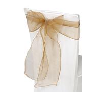 Neel Blue Set of 25 Organza Sashes Wider Fuller Bow for Party Decoration, 17cm x 280cm in Wine | Size: 17 cm x 280 cm Neel Blue Wine 17 cm x 280 cm