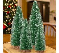 Neel Blue Set Of 4Pcs Mini Christmas Trees, Small Artificial Pine Table Top Xmas Tree