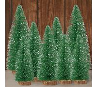 Neel Blue Set Of 8Pcs Mini Christmas Trees, Small Artificial Pine Table Top Xmas Tree