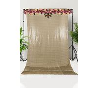 Neel Blue Shiny Fabric Sequin Backdrop Glitter Curtain, Champagne - 4Ft X 9Ft