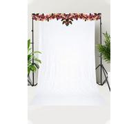 Neel Blue Shiny Fabric Sequin Backdrop Glitter Curtain, White - 4Ft X 9Ft