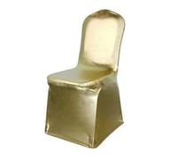 Neel Blue Shiny Gold Spandexchair Covers - Pack Of 10