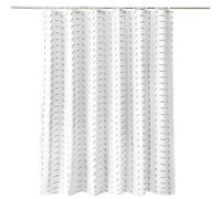 Neel Blue Shower Curtain Polyester Bathroom Mould & Mildew Resistant With 12 Curtain Hook 180 X 180Cm