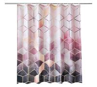 Neel Blue Shower Curtain Polyester Fabric Bathroom Curtain Mould & Mildew With 12 Curtain Hook