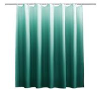 Neel Blue Shower Curtain With Hooks, Light Green & White, 1800mm X 2000mm