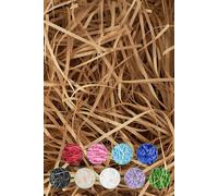 Neel Blue Shredded Tissue Paper, Decorative Gift Packaging Hamper Filler - 100g in Brown Neel Blue Brown