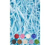Neel Blue Shredded Tissue Paper, Decorative Gift Packaging Hamper Filler - 100g in Turquoise Neel Blue Turquoise
