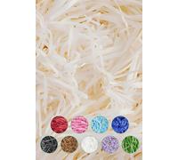 Neel Blue Shredded Tissue Paper, Decorative Gift Packaging Hamper Filler - 200g in Beige Neel Blue Beige