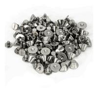 Neel Blue Silver Mushroom Spike Screwback Flat Head Studs Rivets - 10mm