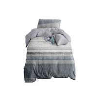 Neel Blue Single Printed Duvet Cover Matching Pillow Case - Grey & Blue