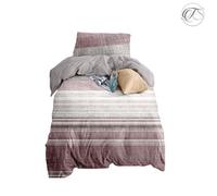 Neel Blue Single Printed Duvet Cover Matching Pillow Case - Pink