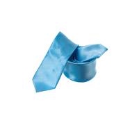 Neel Blue Skinny Men's Neck Tie, Soft Polyester Slim Ties for Formal Wear - 5cm in Aqua Neel Blue Aqua One Size