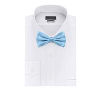 Neel Blue Sky Blue Satin Polyester Bow Tie For Casual & Formal Wear, Wedding Party Accessory
