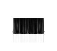 Neel Blue Spandex Backdrop Curtain, Wrinkle-Free Polyester Fabric Backdrop Panel, 3x6 Metres in Black Neel Blue Black