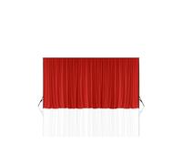 Neel Blue Spandex Backdrop Curtain, Wrinkle-Free Polyester Fabric Backdrop Panel, 3x6 Metres in Red Neel Blue Red