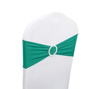 Neel Blue Spandex Chair Band with Slider Buckle, Stretchy Chair Cover Band Sash in Turquoise Neel Blue Turquoise