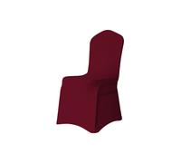 Neel Blue Spandex Polyester Stretch Chair Cover, Washable & Removable Slipcovers in Burgundy Neel Blue Burgundy