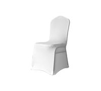 Neel Blue Spandex Polyester Stretch Chair Cover, Washable & Removable Slipcovers in White Neel Blue White