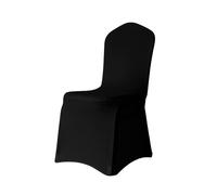 Neel Blue Spandex Polyester Stretch Fabric Washable & Removable Chair Cover in Black Neel Blue Black