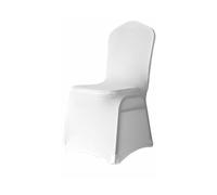 Neel Blue Spandex Polyester Stretch Fabric Washable & Removable Chair Cover in White Neel Blue White