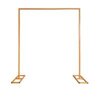 Neel Blue Square Arch Stand With Base Metal Backdrop Stand Garden Arbors - 2M X 2M, Gold