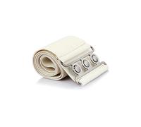 Neel Blue Stretchy Belt with Silver Clip, Retro Cinch Waistband in Ivory | Size: Medium Neel Blue Ivory M