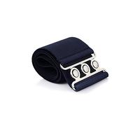 Neel Blue Stretchy Belt with Silver Clip, Retro Cinch Waistband in Navy | Size: Medium Neel Blue Navy M
