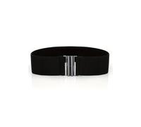Neel Blue Stretchy Elastic Waist Belt, Clip-on Cinch band in Black | Size: Large Neel Blue Black L