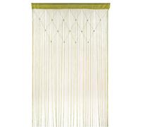 Neel Blue String Curtain Beaded Panel, Gold, 100cm x 200cm in Bright Green | Size: 100 cm width x 200 cm drop Neel Blue Bright Green 100 cm width x 200 cm drop